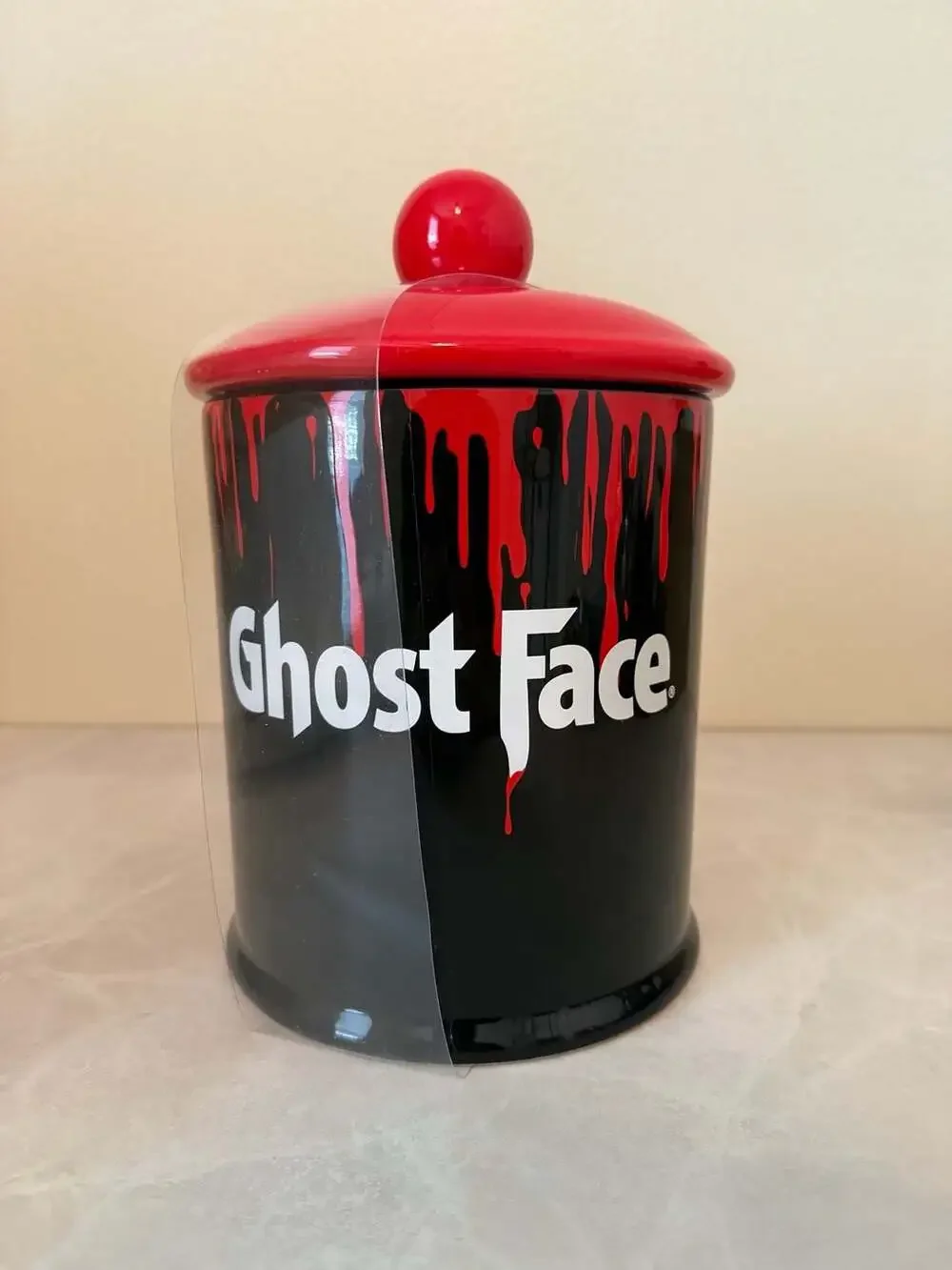 Scream Ghost Face Bloody Ceramic Cookie Jar Canister